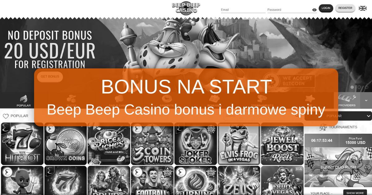 Beep Beep Casino bonus bez depozytu – jak działa oferta